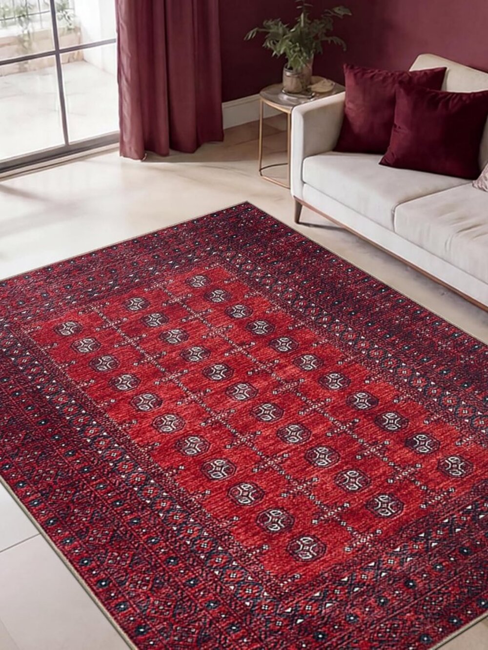 Home Design 48"x72" Rug - Machine Washable Area Rug with Non-Slip Backing, Ideal